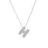 Qizhu Ins Colgante de Collar con Letras de Burbuja de Cobre y Circonita Estilo Europeo y Americano Joyería de Letras Personalizada de Colores Duraderos Hip-Hop Transfronterizo