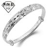 Atacado do Fabricante Pulseiras da Moda Retro Tendência para Mulheres Suprimento Taobao Moda Étnica Pulseiras de Gipsófila de Empurrar e Puxar Banhadas a Prata