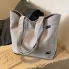 Bolsa de lona feminina de grande capacidade 2023 novo outono e inverno versátil casual saco de pano saco simples commuter tote bag
