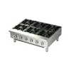 Estufa de gas de mesa de 6 quemadores, versión de EE. UU., grado comercial, gas natural licuado, estufas de gas de 4 quemadores, 8 quemadores y 2 quemadores, equipo de cocina estilo occidental