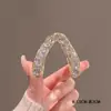 Pinza de garra en forma de V nueva popular de alta gama con pedrería para recogido a media altura clip para el cabello de temperamento para mujer accesorio para el cabello pinza vertical clip para cola de caballo