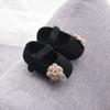 Zapatos Calientes Transfronterizos de Primavera y Otoño para Niños Pequeños 0-1 Año Zapatos de Princesa para Niña Botón de Velcro Flor Bebé Suela Suave Zapatos de Bebé