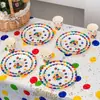 Taza de Papel y Plato de Papel de Globo Colorido de Feliz Cumpleaños Transfronterizo Juego de Suministros de Fiesta de Cumpleaños Desechables Europeos y Americanos