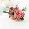 Baihuabang Presente de Acompanhamento para Casamento Material de Flor Peônia Simulada Rosa Hortênsia Buquê de Mão Flor Artificial Decoração de Casa para Fotografia