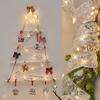 Luces de Cinta Navideña Luces de Cadena Decoraciones Navideñas Accesorios para Árbol de Navidad Colgante Decorativo Cinta de Doble Capa Bronceada