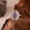 Anel de Pedra Preciosa Cor Prata S925 para Mulheres com Topázio, Safira, Peridoto, Granada, Água-Marinha, Transmissão ao Vivo Mais Vendido Atacado