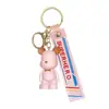 Llavero de Oso de Collar de Gelatina de Resina Creativa Exquisito Tendencia Llavero Colgante de Bolso Máquina de Garra Pequeño Regalo Venta al por Mayor