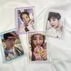 Fundas Laminadas de Color para Tarjetas de Alta Definición Fundas Protectoras Transparentes Pequeñas para Tarjetas Fundas para Almacenamiento de Fotos Polaroid Álbum Duro B8
