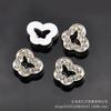 Aleación 8mm Cromo Superficie Diamantada con Corazón Corona Forma de Corazón Cadena para Teléfono Móvil Llavero para Placa de Licencia Accesorios de Joyería