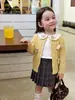 Ropa infantil Vimood, conjunto de otoño para niñas, lindo suéter tejido y falda plisada, ropa de grado A para niñas pequeñas y bebés