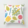 Fronha Decorativa de Cor Florido Estilo Pastoral Fronha Criativa de Couro de Pêssego para Almofada de Costas de Quarto e Estudo