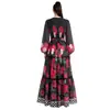 Ropa de mujer de comercio exterior transfronterizo europeo y americano AliExpress Vestido elegante estampado TK entallador