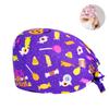Gorro quirúrgico estampado hebilla gorro esmerilado algodón gorro de enfermera quirófano Baotou gorro de quimioterapia exportación comercio exterior Amazon
