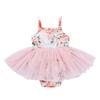 Comércio Exterior Transfronteiriço Vestido de Malha Estampado para Meninas Doce Fofo Pulôver com Manga Borboleta Vestido de Malha Triângulo Escalada