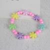 Pulsera Infantil Cuentas Acrílicas de Colores Niñas Linda Perlas de Plástico Pulsera de Cuentas de Colores Pulsera de Flores