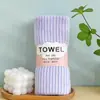Toalha de Veludo Coral Atacado Pacote com Cinco Toalha Absorvente Listrada Espessa Criptografada Toalha de Rosto Listrada Cor Presente Bem-Estar