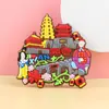 Imanes de Refrigerador Culturales y Creativos de Goma Suave de PVC Personalizados para Atracciones Arquitectónicas y Souvenirs Turísticos de Chengdu y Xi'An