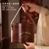 Embalagem Caixa de Presente de Bolinho da Lua Estilo Chinês para o Festival do Meio do Outono de 2026, Caixa Vazia Portátil Tipo Balde de Abraço, Caixa de Bolinho da Lua, Caixa de Presente de Pastel de Gema de Ovo