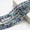 10x 12mm agujero mediano cuenta de torsión DIY aretes con cuentas joyería cortina de puerta colgante de cristal de agujero mediano colgante de iluminación material para colgantes