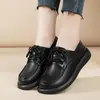Mocasines de mujer con cordones, dos usos, colección otoño 2026, estilo británico, versátiles, suela suave, casual, planos y adecuados para el trabajo