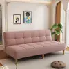 Sofá cama lineal popular para salas de estar pequeñas, cuero resistente a los arañazos de gato, multifuncional, plegable, de doble uso, adecuado para apartamentos de alquiler