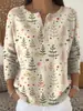 Sudadera de Punto con Cuello en V, Botones y Mangas Largas, Estilo Nuevo Transfronterizo, Otoño e Invierno, Suéter con Estampado de Moda Personalizado para Mujer