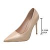 Zapatos de Mujer de Gran Tamaño Transfronterizos Otoño e Invierno 2025 Nuevo Estilo Europeo y Americano para Viajar Moda Charol Tacón de Aguja Punta Fina Tacones Altos para Mujer