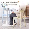 Silla de plástico para uso doméstico, engrosada, adecuada para mesas de comedor en restaurantes, cómoda para sentarse a largo plazo, uso comercial, diseño minimalista moderno, con respaldo, estilo nórdico