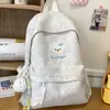 Mochila para Niña Estilo Curativo Cachorro Lindo Azul Leche Mate, Estilo Dulce y Adorable de Mejor Amiga para Viajes y Compras