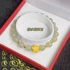 Pulsera de Loto de Jaspe Imitación para Mujer Serie Buena Suerte Pulsera de Jade Natural Imitación Cuentas de Transferencia Regalo para Mamá para el Día de la Madre