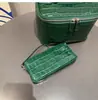 Bolsa de Maquiagem de Couro Genuíno com Padrão de Crocodilo, Necessaire Portátil de Viagem, Alta Qualidade, Grande Capacidade, Bolsa de Armazenamento Prática