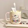 Copo de Lavar com Laço em Formato de Cachorro de Alto Acabamento para Uso Doméstico, Copo de Enxaguante Bucal Cartoon para Dormitórios de Estudantes, Copo de Escova de Dentes para Casal