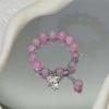 Pulsera de Mariposa de Cristal Ojo de Gato Douyin para Mujer Diseño Nicho Ins Pulsera Luz de Luna Gris Pulsera DIY Regalo para Estudiante