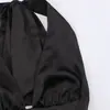 Atacado Verão 2026 Novo Estilo Europeu e Americano Vestido Feminino com Textura de Cetim de Seda Gola Halter 12523