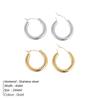 Pendientes de acero inoxidable de alta calidad y versátiles de AliExpress transfronterizos de eManco. Pendientes de acero de titanio con torsión de cuerno europeo y americano.