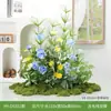 Arreglo de Flores Artificiales y Plantas Verdes HY-DS3 para Decoración de Fondo de Boda, Flor de Mesa, Decoración de Mesa de Comedor, Decoración de Flores Falsas de Lujo Ligero