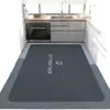 Tapete de Piso de Cozinha Grande Área Cobertura Total Tapete para Pés Moderno Simples Absorvente de Água Antiderrapante Resistente à Sujeira Fácil de Limpar Tapete de Piso de Terra de Diatomáceas
