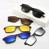 Gafas Deportivas para Exteriores con Lentes Magnéticas Clip-On, Gafas de Sol Polarizadas para Hombres y Mujeres, Gafas de Sol Coloridas de Moda, Monturas para Lentes de Prescripción 2503