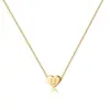 Collar Colgante de Letra con Grabado de Corazón Casual y Versátil para Hombres y Mujeres, Collar de Cuello con Forma de Corazón de 26 Letras Estilo Europeo y Americano