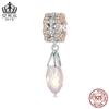 Aifule verano nuevo oro rosa gota de agua otoño colgante s925 plata de ley cuentas accesorios joyería femenina venta al por mayor