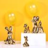 Ornamentos de Coelho Dourado Nórdico e Cachorro Explosivo Decorações Criativas para Sala de Estar e Bar Modernos Simples Presente de Casamento Transfronteiriço