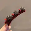 Grampo de Cabelo Dupla Camada Preguiçoso para Mulheres, Presilha Lateral para Testa, Franja de Princesa e Grampo para Organizar o Cabelo, Presilha Tipo Bico de Pato
