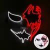 Máscara Luminosa de Halloween Terrorosa Aterradora Máscara Luminosa LED Luz Fría Fiesta de Baile Disfraces Accesorios
