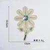 Nueva aplicación de flor de organza con cuentas para vestidos de princesa de niños, flor decorativa de bordado de cuentas tridimensional, accesorio de prenda