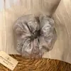 Pinza de resorte con forma de rosa y lazo de malla estilo coreano, elegante y femenino, pinza para el pelo para media coleta en la parte posterior de la cabeza, accesorio para el pelo
