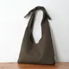 Bolsa Tote de Lona Moderna, Bolsa de Ombro Simples para o Dia a Dia em Linho Liocel, Bolsa de Almoço de Algodão e Linho de Nicho, Bolsa de Braço