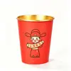 Éxito Dorado Tazones Desechables, Palillos, Vasos, Vajilla Roja, Juego de Vasos de Papel para Exámenes de Admisión Universitarios y de Preparatoria, Suministros Completos para Banquetes de Graduación
