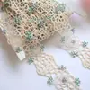 Estoque de Fábrica 4cm Estilo Pastoral Pequeno Floral Bordado Solúvel em Água Renda Guarnição Vestido Roupas Infantis Borda do Colarinho Bordado Renda Acessórios