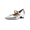Elegantes Zapatos Mary Jane de Piel de Oveja Plegada para Viajar que Aumentan la Altura 2026 Otoño Punta Redonda Cuña de Cuero Genuino Tacón Medio Zapatos para Mujer