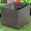 Vasos de Cerâmica para Horta sem Esmalte, Vasos Extra Grandes para Plantio de Árvores em Varandas, Caixas Quadradas de Cerâmica Escovada para Plantio de Vegetais
